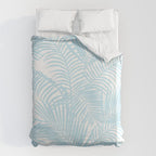 Pastel blue modern simple tropical palm tree Duvet Cover Gallery Image 6