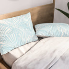 Pastel blue modern simple tropical palm tree Pillow Sham Gallery Image 2