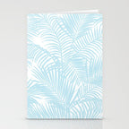 Pastel blue modern simple tropical palm tree Stationery Card Gallery Image 2