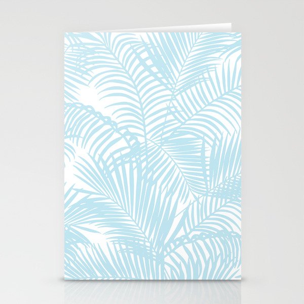 Pastel blue modern simple tropical palm tree Stationery Card Gallery Image 2