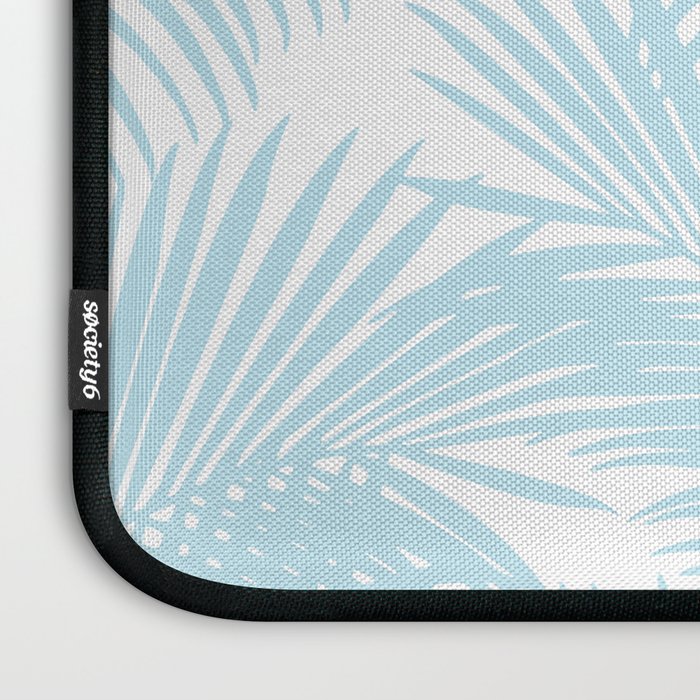 Pastel blue modern simple tropical palm tree Laptop Sleeve Gallery Image 3