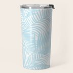 Pastel blue modern simple tropical palm tree Travel Mug Gallery Image 2