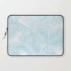 Pastel blue modern simple tropical palm tree Laptop Sleeve Gallery Image 1