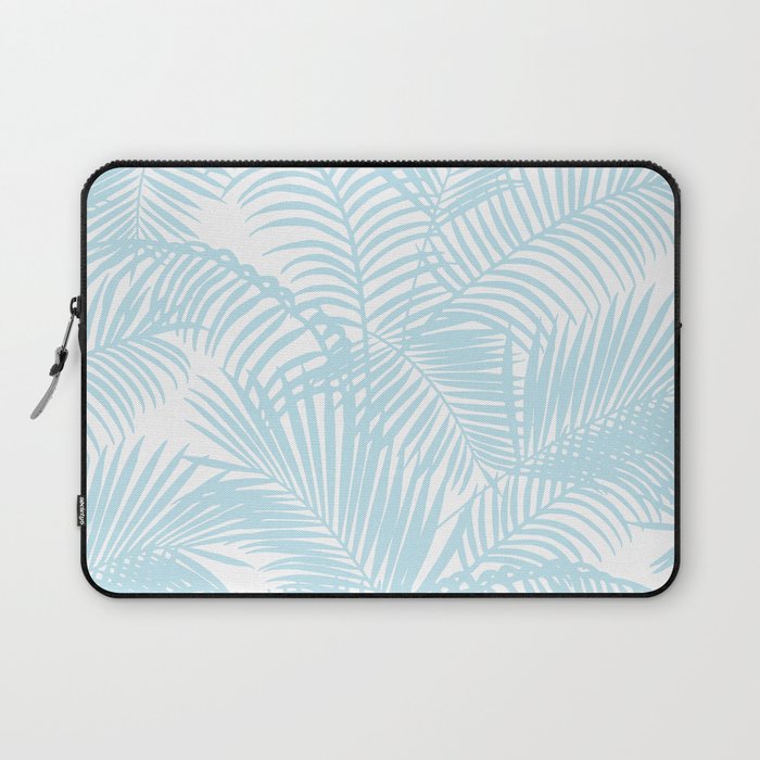 Pastel blue modern simple tropical palm tree Laptop Sleeve Gallery Image 1