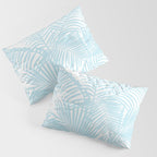 Pastel blue modern simple tropical palm tree Pillow Sham Gallery Image 3