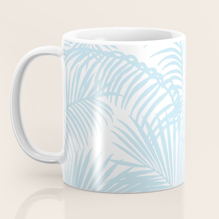 Pastel blue modern simple tropical palm tree Coffee Mug Gallery Image 3