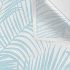 Pastel blue modern simple tropical palm tree Wall Tapestry Gallery Image 3