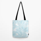 Pastel blue modern simple tropical palm tree Tote Bag Gallery Image 2