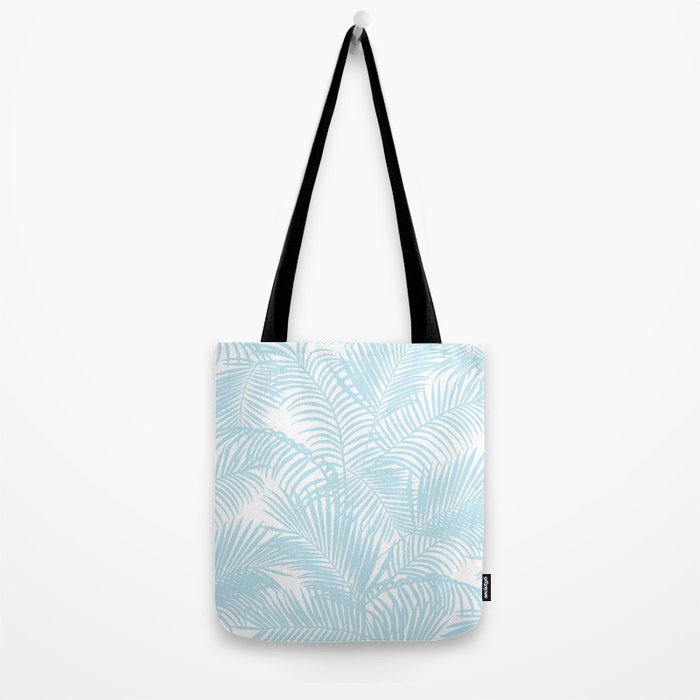 Pastel blue modern simple tropical palm tree Tote Bag Gallery Image 2