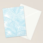 Pastel blue modern simple tropical palm tree Stationery Card Gallery Image 2