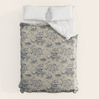 Mythical Sea Creatures Toile de Jouy Duvet Cover Gallery Image 6
