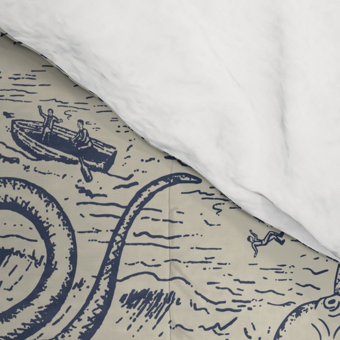 Mythical Sea Creatures Toile de Jouy Comforter Gallery Image 4