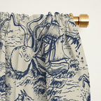 Mythical Sea Creatures Toile de Jouy Window Curtain Gallery Image 2