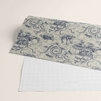 Mythical Sea Creatures Toile de Jouy Wrapping Paper Gallery Image 2