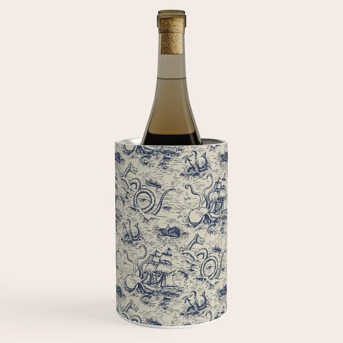 Mythical Sea Creatures Toile de Jouy Wine Chiller Gallery Image 3