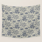 Mythical Sea Creatures Toile de Jouy Wall Tapestry Gallery Image 4