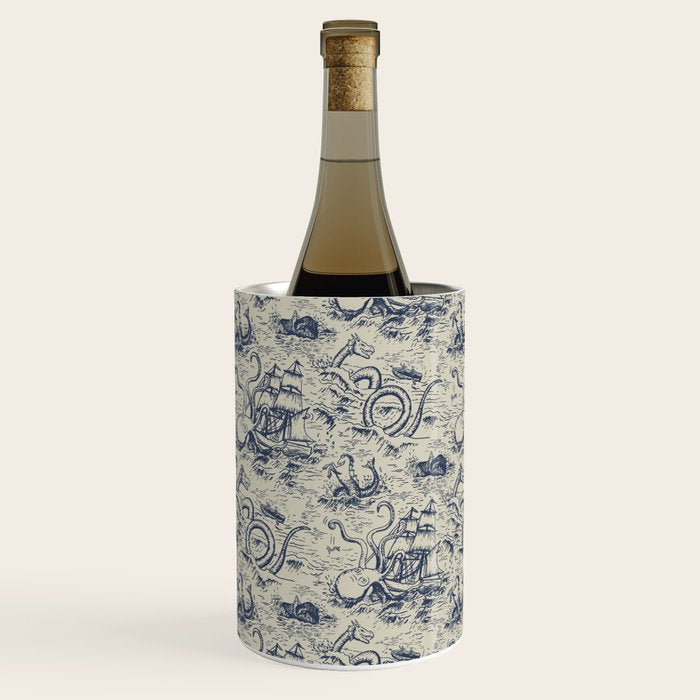 Mythical Sea Creatures Toile de Jouy Wine Chiller Gallery Image 2