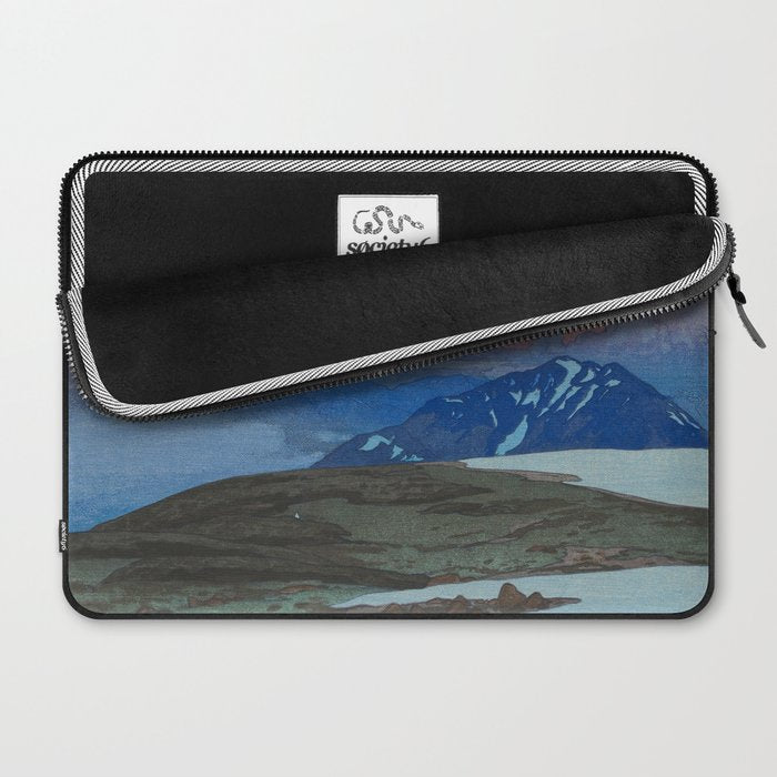 Japan Alps Vintage Beautiful Japanese Woodblock Print Hiroshi Yoshida Landscape Laptop Sleeve Gallery Image 2