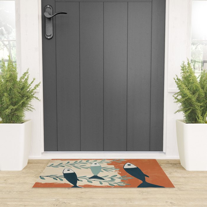 Three Swimming Fish Welcome Mat Gallery Image 3
