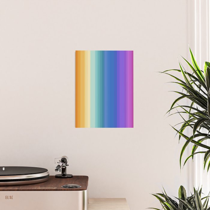 Classic Stripes XVI - Ombre Rainbow Poster Gallery Image 2