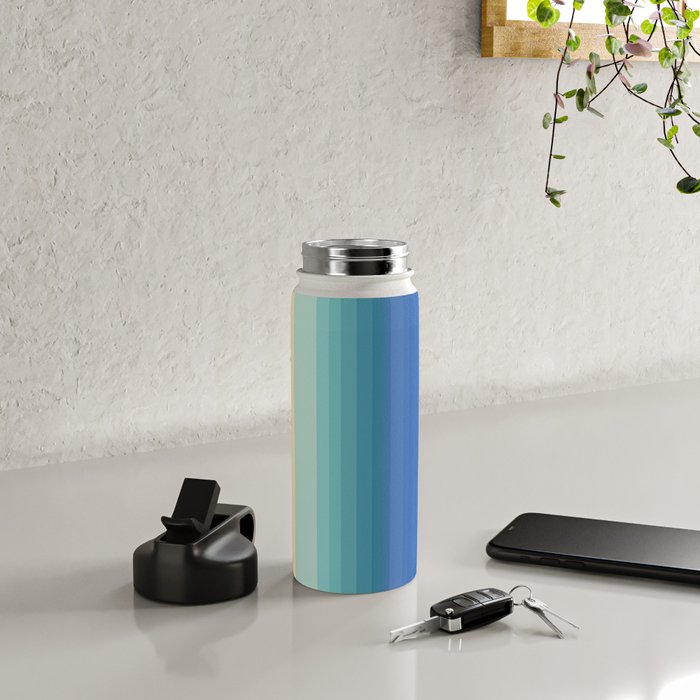 Classic Stripes XVI - Ombre Rainbow Water Bottle Gallery Image 4
