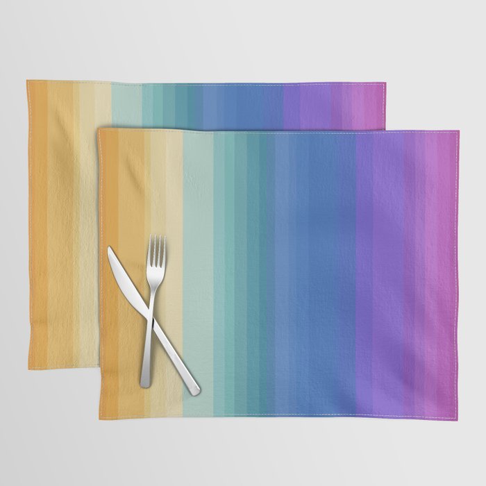 Classic Stripes XVI - Ombre Rainbow Placemat Gallery Image 1