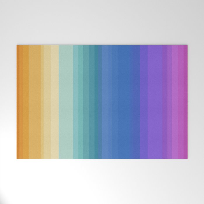 Classic Stripes XVI - Ombre Rainbow Welcome Mat Gallery Image 1