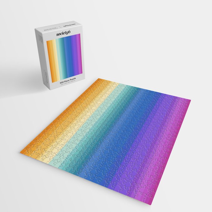 Classic Stripes XVI - Ombre Rainbow Jigsaw Puzzle Gallery Image 2