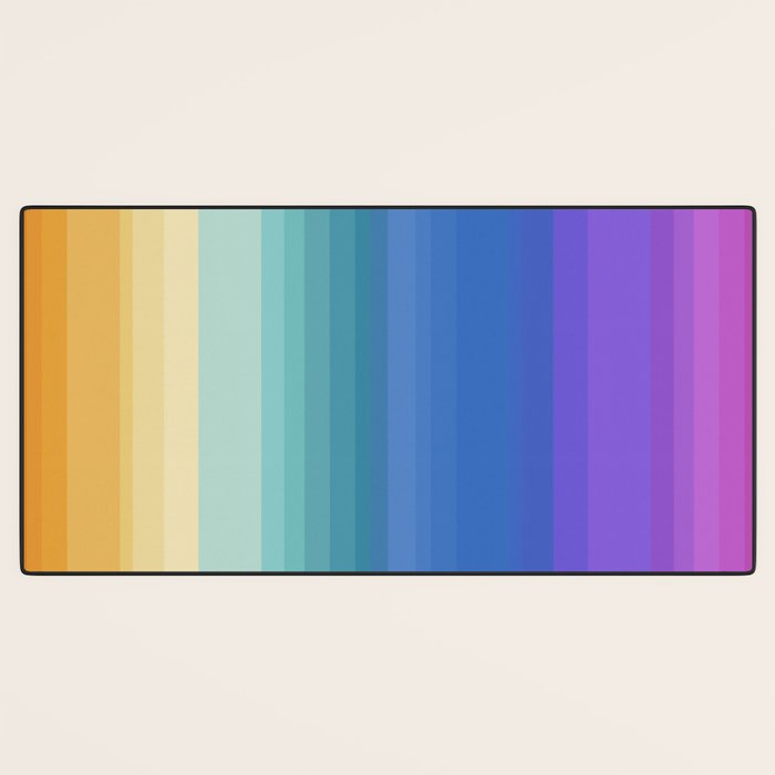 Classic Stripes XVI - Ombre Rainbow Desk Mat Gallery Image 3