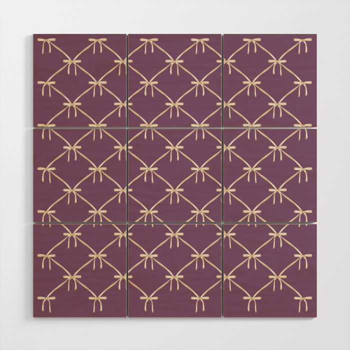 Bows & Ribbons Pattern XXXVI Lavender Purple Wood Wall Art Gallery Image 1