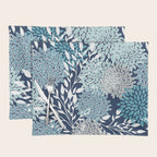 Garden Florals, Navy, Blue, Teal Placemat Gallery Image 1