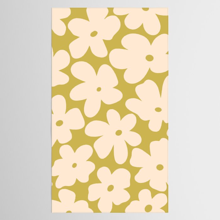 Yellow and Cream - 70's Daisy Tablecloth Gallery Image 2