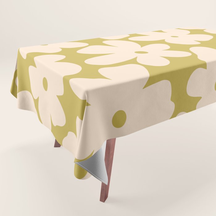 Yellow and Cream - 70's Daisy Tablecloth Gallery Image 1