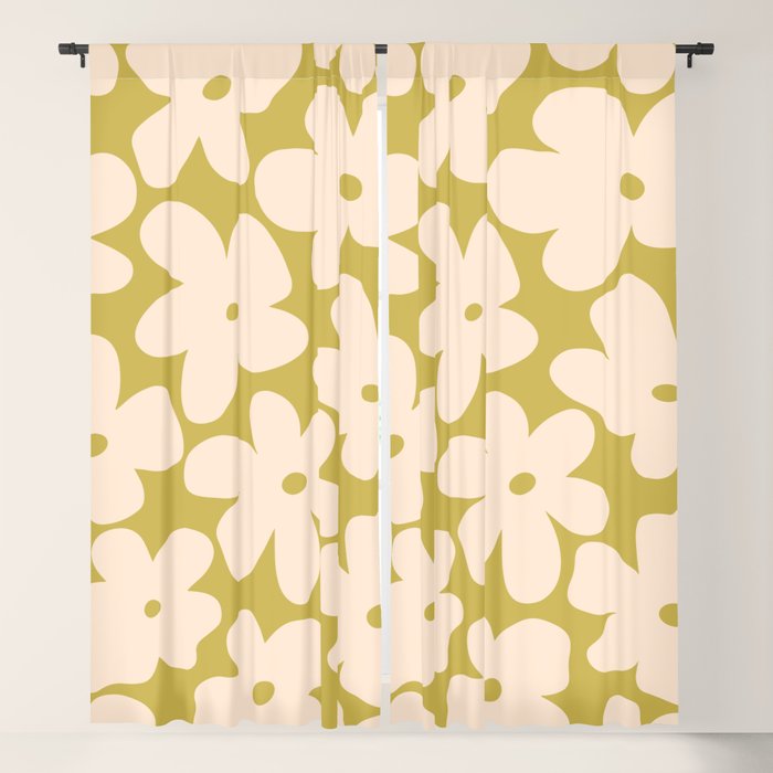Yellow and Cream - 70's Daisy Window Curtain Gallery Image 5