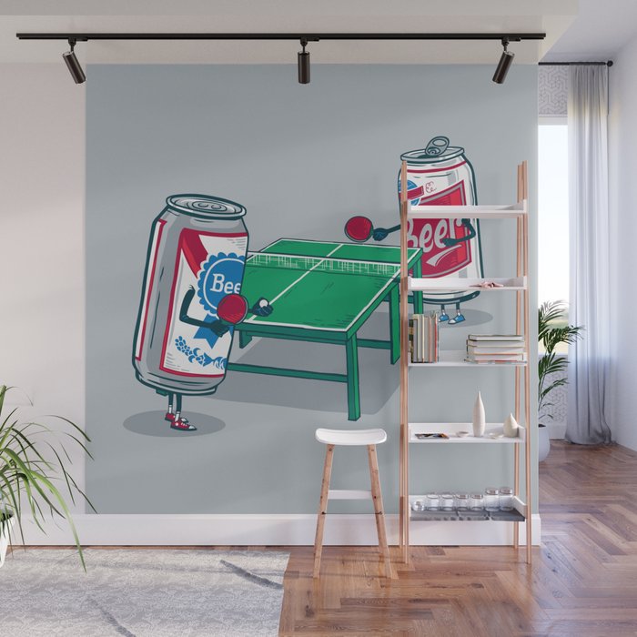 Beer Pong Wall Mural Gallery Image 1