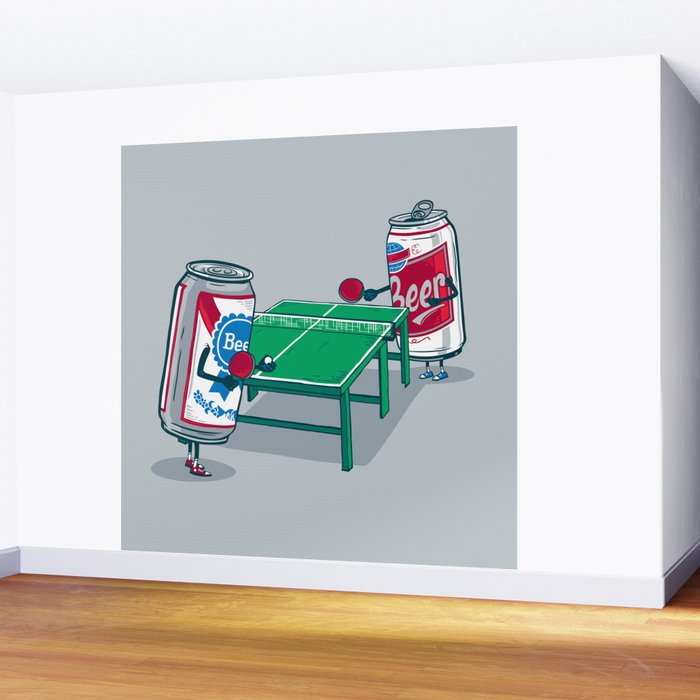Beer Pong Wall Mural Gallery Image 2