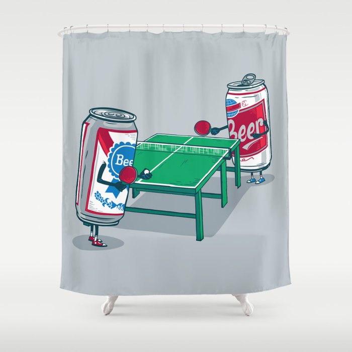 Beer Pong Shower Curtain Gallery Image 1