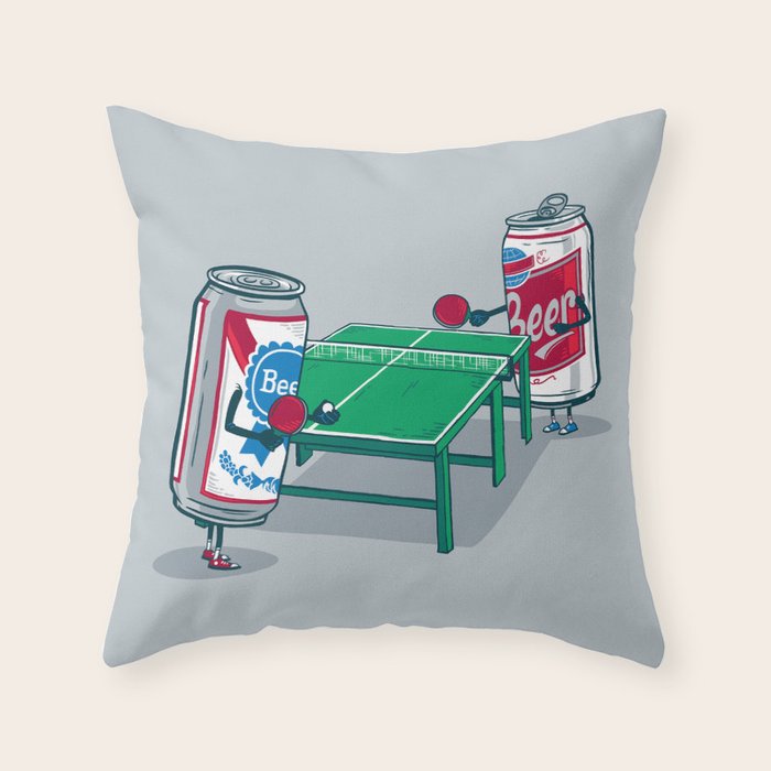 Beer Pong Throw Pillow Gallery Image 6