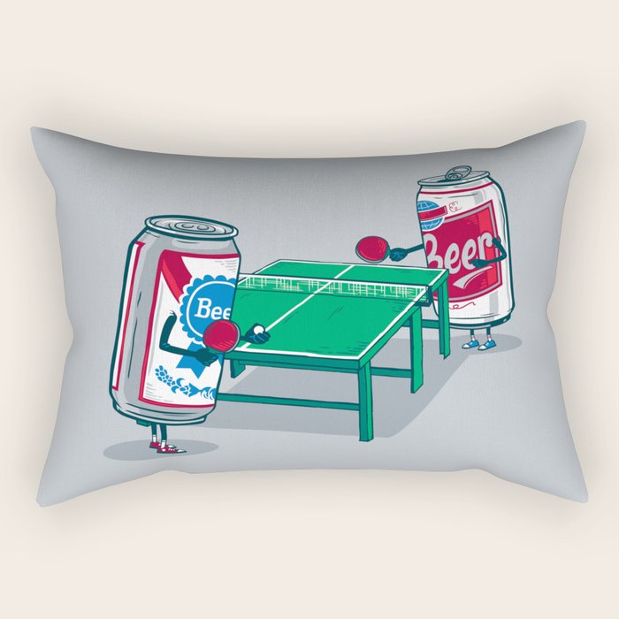 Beer Pong Rectangular Pillow Gallery Image 2