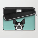 Boston Terrier - Hearts, Cute Funny Dog Cute Valentines Dog, Pet, Cute, Animal, Dog Love,  Laptop Sleeve Gallery Image 2