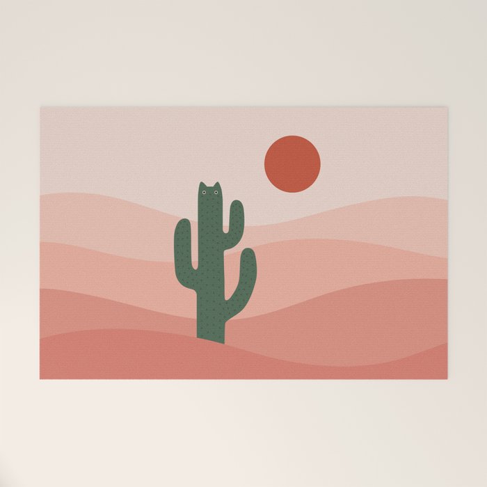 Cat Landscape 84: Cat-tus Welcome Mat Gallery Image 1