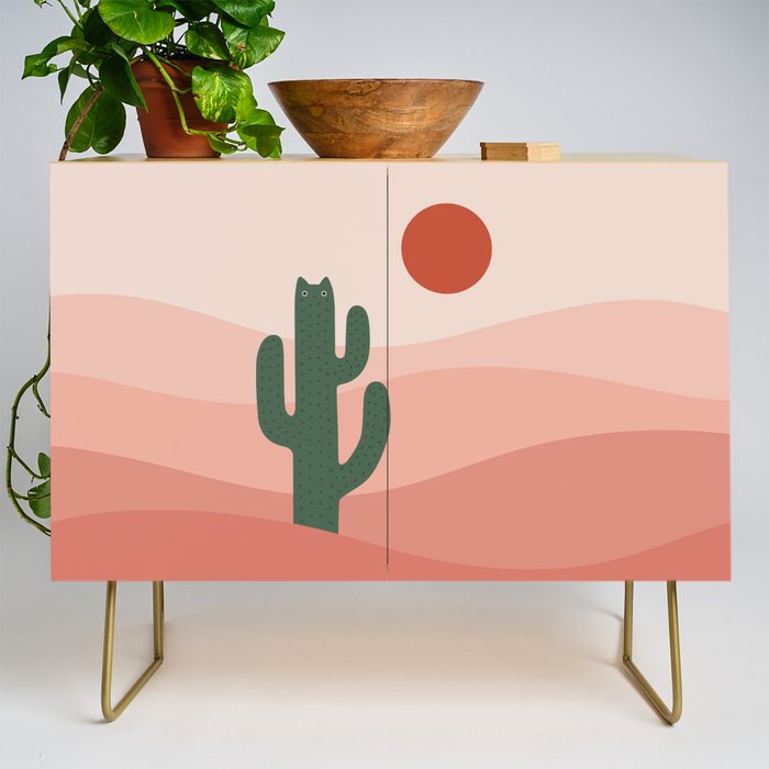 Cat Landscape 84: Cat-tus Credenza Gallery Image 1