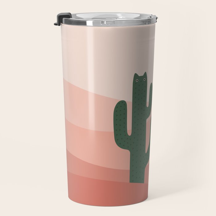 Cat Landscape 84: Cat-tus Travel Mug Gallery Image 3