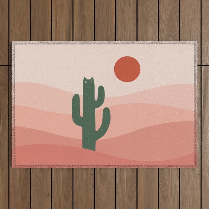 Cat Landscape 84: Cat-tus Outdoor Rug Gallery Image 1