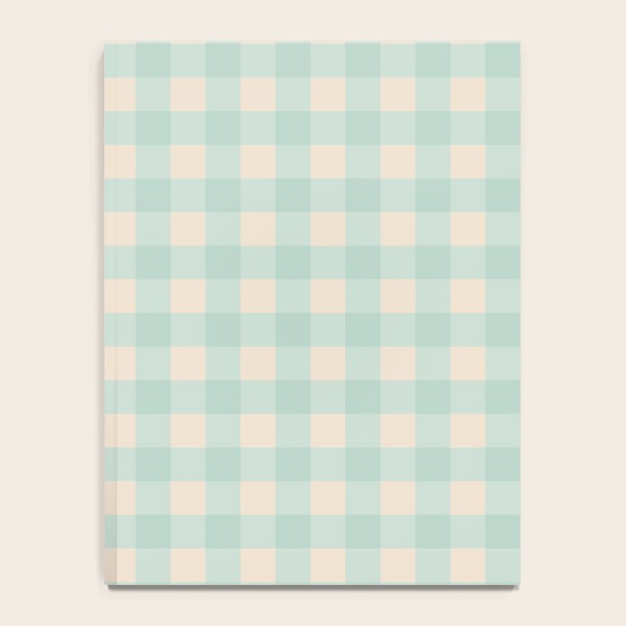 Retro Green Blue Gingham Notebook Gallery Image 4