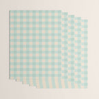 Retro Green Blue Gingham Wrapping Paper Gallery Image 3