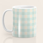 Retro Green Blue Gingham Coffee Mug Gallery Image 3