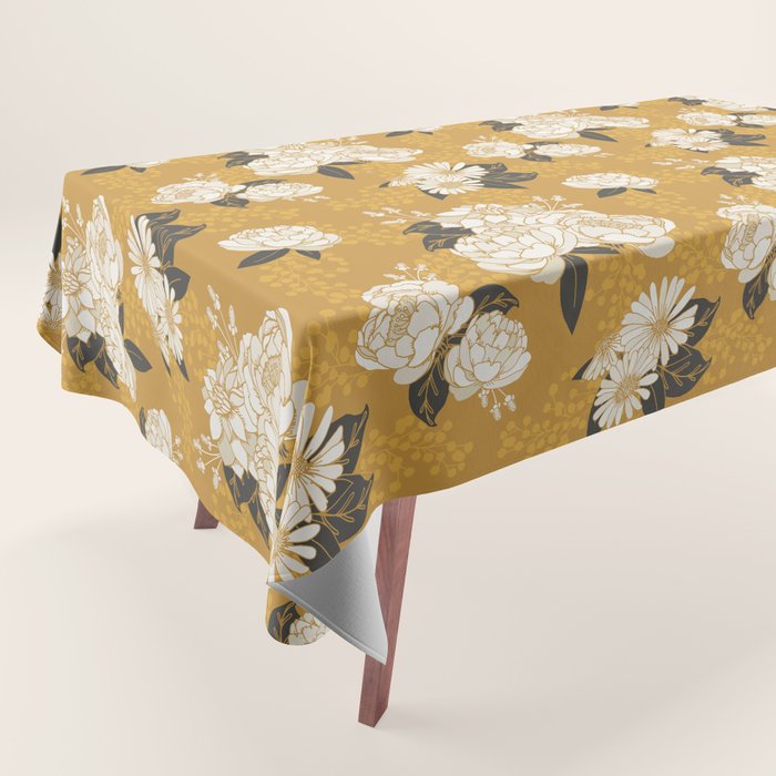 Glam Florals - Gold Tablecloth Gallery Image 1