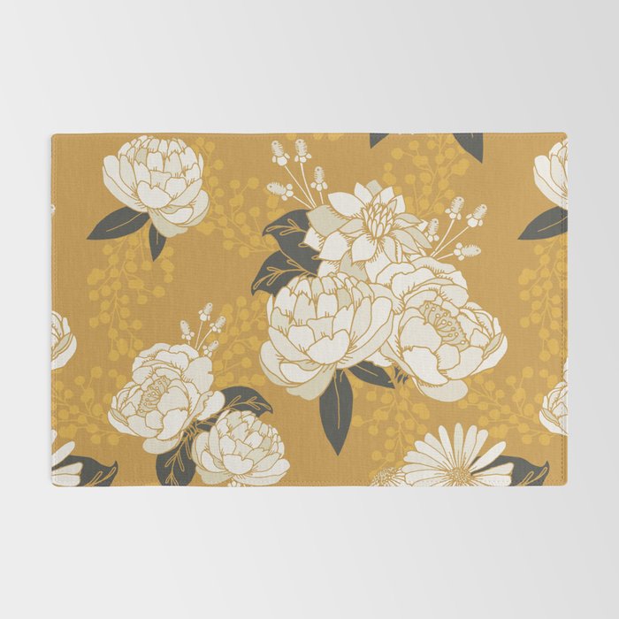 Glam Florals - Gold Rug Gallery Image 2
