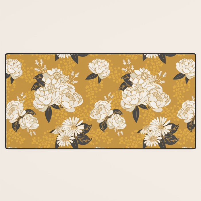 Glam Florals - Gold Desk Mat Gallery Image 3